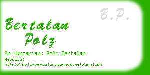 bertalan polz business card